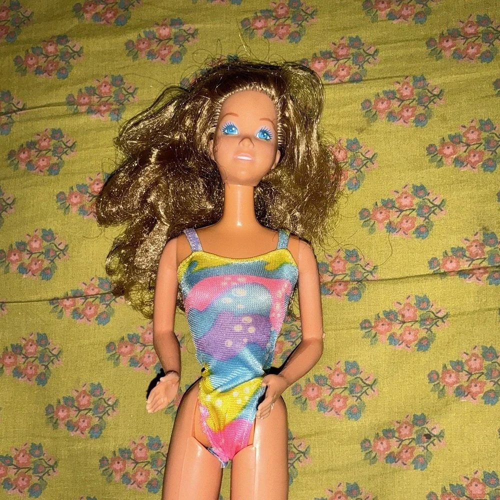 Vintage‎ Barbie Teen Jazzie Or Heart mom In Bathtime Barbie Swimsuit 70s 80s